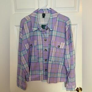 NWT Wild Fable Pastel Plaid Shirt size XXL
